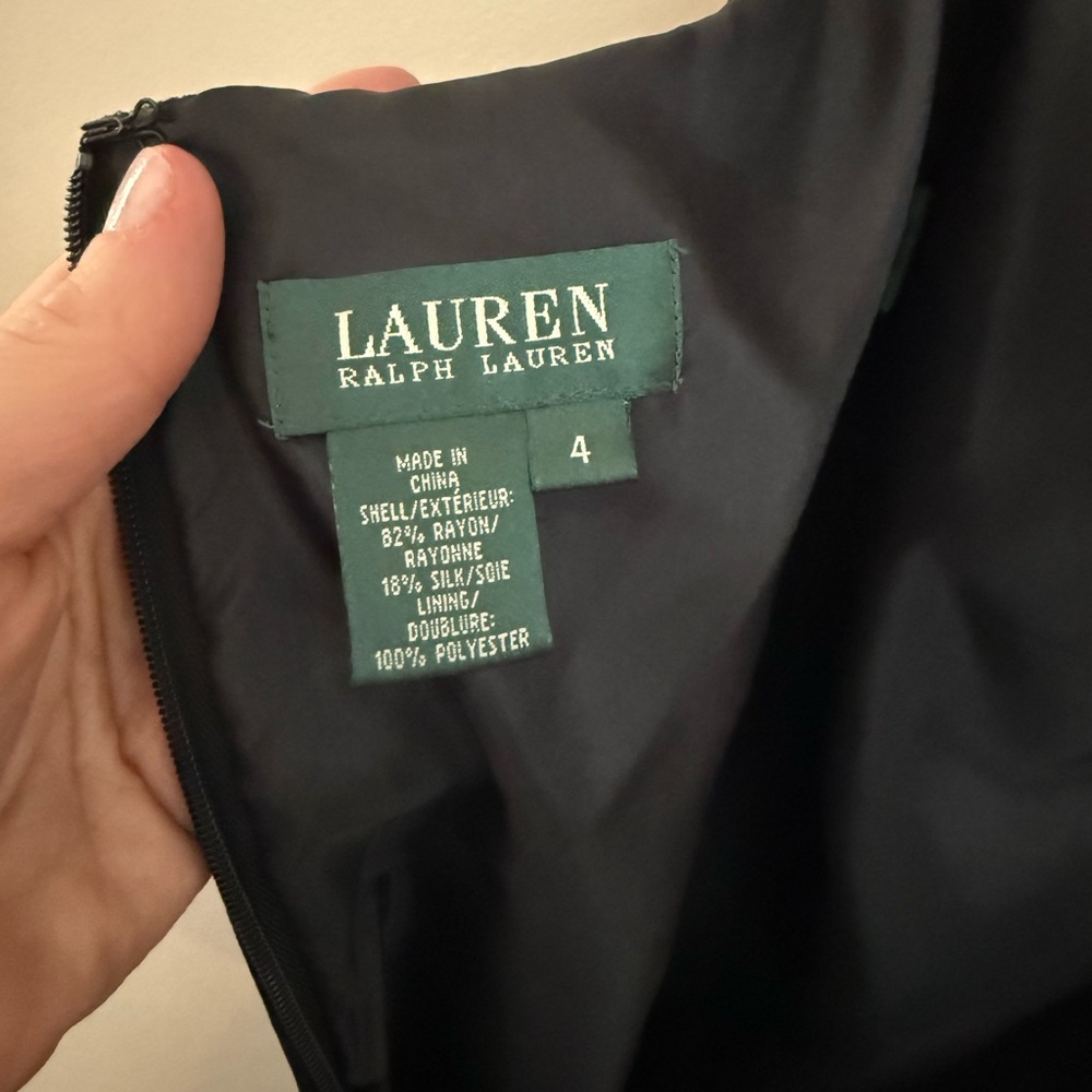 NWT Ralph Lauren Velvet Black Halther Midi Dress - Picture 5 of 9